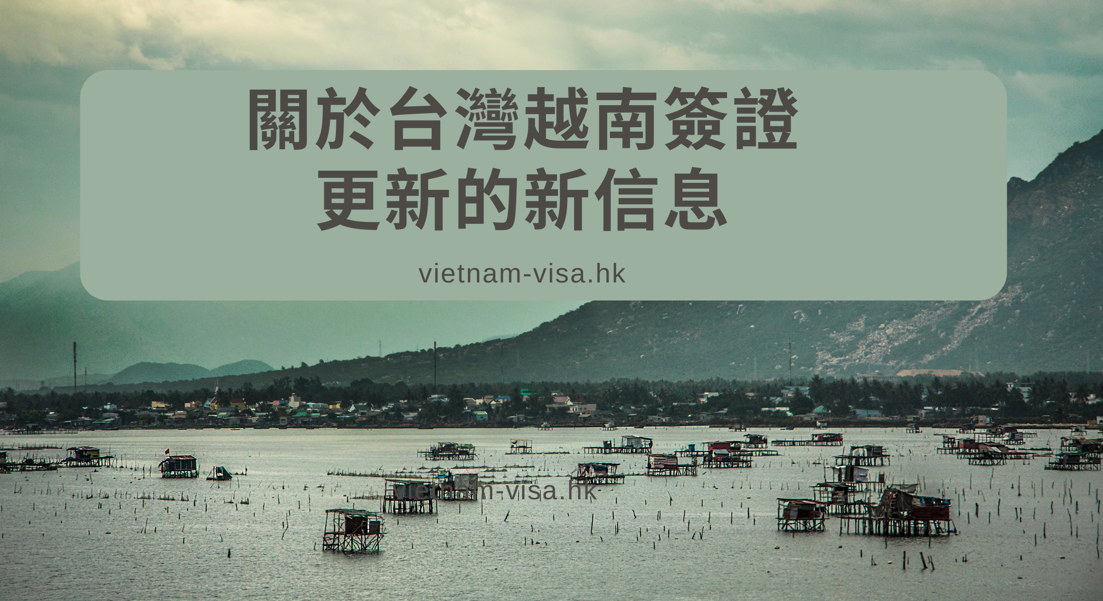 關於台灣人越南簽證更新的新信息