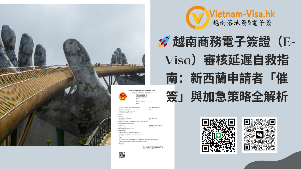 越南商務電子簽證（E-Visa）審核延遲自救指南：新西蘭申請者「催簽」與加急策略全解析