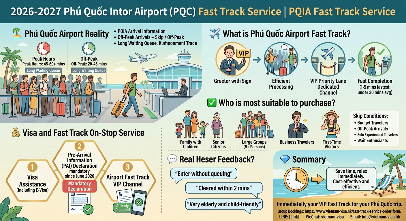 Is the 2026-2027 Phu Quoc International Airport Fast Track service worth buying? Vietnam Visa and Fast Track all-in-one service!