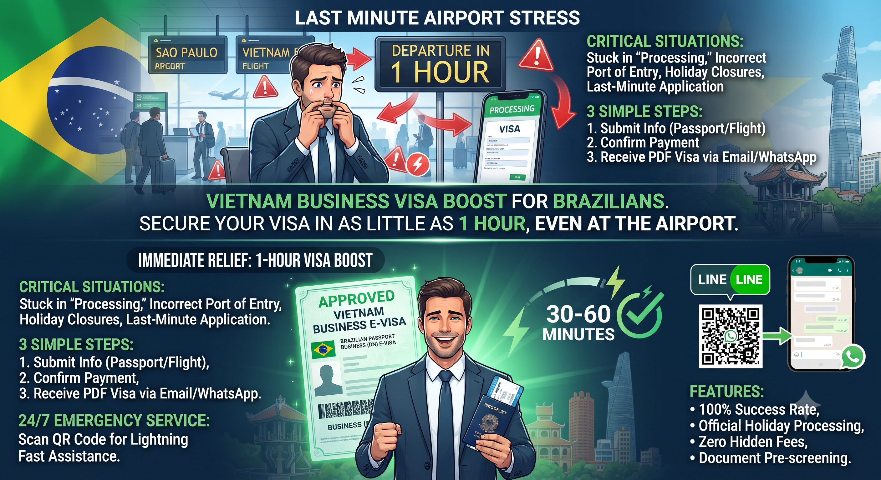2026-2027 Vietnam Business Visa Urgent Processing Service for Brazilian Citizens | Fast-Track, Expedited Approval, Fees & Complete Application Guide