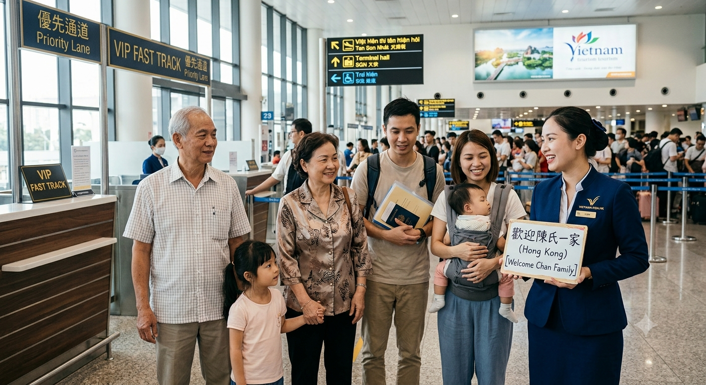 告別排隊折騰：帶長輩與小孩暢遊越南的機場無憂攻略